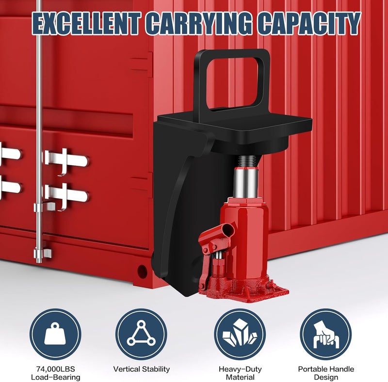 TNCZHYLX Shipping Container Jack, Bottle Jack Accessories, Container Jack Lugs, Duty Shipping Container Jack Lug with U-Shaped Handle (Black) - Image 5